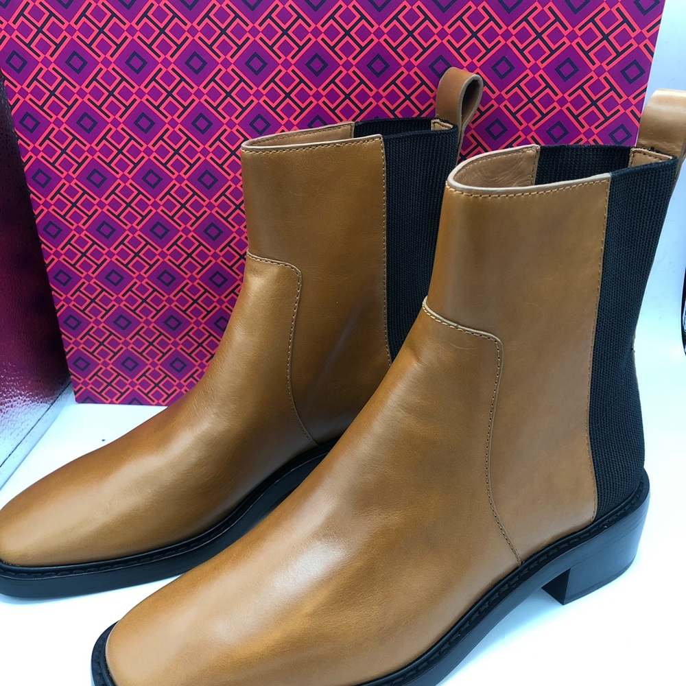 Tory Burch Chelsea Leather Boots New in box